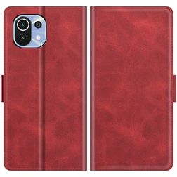 Mobigear Slim Magnet Xiaomi Mi 11 Lite Klapphülle Portemonnaie - Rot