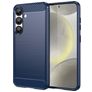 Mobigear Brushed Slim Samsung Galaxy S25 Hülle Flexibles TPU Backcover - Blau