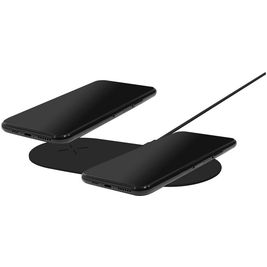 Mobiparts Dual Fast Wireless es Ladegerät Qi Wireless 1 Meter 10W - Schwarz