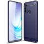 Mobigear Brushed Slim Motorola Moto G60 Hülle Flexibles TPU Backcover - Blau