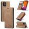 Caseme 013 iPhone 12 Mini Hülle Klapphülle Geldbörse - Braun