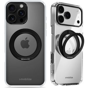 Mobilize 360 Rotating Ring iPhone 16 Pro Max MagSafe Hülle Hardcase Backcover mit Ringhalter - Schwarz