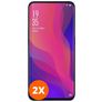 Mobigear Premium OPPO Find X Panzerglas Gehärtetes Glas Displayschutz - Hüllenfreundlich - Schwarz (2er Pack)
