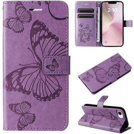 Mobigear Butterfly iPhone 17e Hülle Klapphülle Geldbörse - Lila