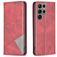 Mobigear Rhombus Slim Samsung Galaxy S24 Ultra Hülle Klapphülle - Rot