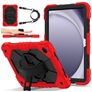 Mobigear SureGrip Xtreme Samsung Galaxy Tab A9 Plus (2023) Hülle Kunststoff,Silikon Backcover + Schulterträger + Ständer - Rot