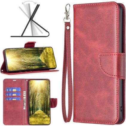 Mobigear Excellent Motorola Moto G71 5G Hülle Klapphülle Geldbörse - Rot