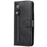 Mobigear Zipper Xiaomi Redmi Note 9 Hülle Klapphülle Geldbörse - Schwarz