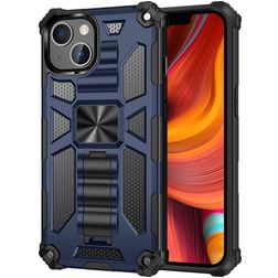 Mobigear Armor Stand iPhone 13 Pro Max Hülle Hardcase Backcover Stoßfest mit Ständer - Blau