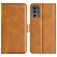 Mobigear Slim Magnet Motorola Moto G62 Hülle Klapphülle Geldbörse - Cognac