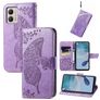 Mobigear Butterfly Motorola Moto E13 Hülle Klapphülle Geldbörse - Lila