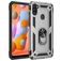 Mobigear Armor Ring Samsung Galaxy A11 Hülle Hardcase Backcover Stoßfest mit Ringhalter - Silber