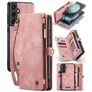 Caseme 008 Samsung Galaxy S23 FE Hülle Abnehmbare 2in1 Klapphülle Geldbörse - Pink
