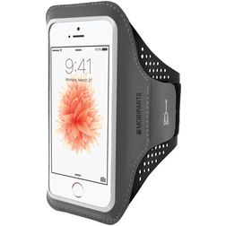 Mobiparts Comfort Fit Handyhalterung Joggen iPhone SE (2016) Sporthülle Neopren Sportarmband - Schwarz
