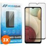 Mobigear Premium Samsung Galaxy A12 Panzerglas Gehärtetes Glas Displayschutz - Hüllenfreundlich - Schwarz (3er Pack)