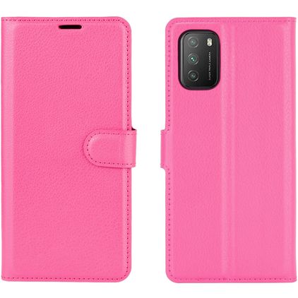 Mobigear Classic POCO M3 Hülle Klapphülle Geldbörse - Magenta