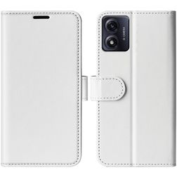 Mobigear Wallet Motorola Moto E13 Hülle Klapphülle Geldbörse - Weiß