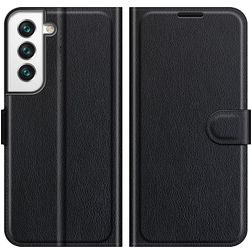 Mobigear Classic Samsung Galaxy S22 Hülle Klapphülle Geldbörse - Schwarz