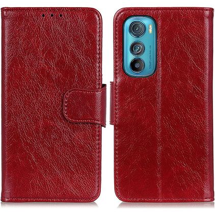 Mobigear Classy Motorola Edge 30 Hülle Klapphülle Geldbörse - Rot