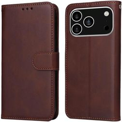 Mobigear Wallet iPhone 17 Pro Klapphülle Portemonnaie - Braun