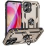 Mobigear Armor Ring iPhone 16 Plus Hülle Hardcase Backcover Stoßfest mit Ringhalter - Gold