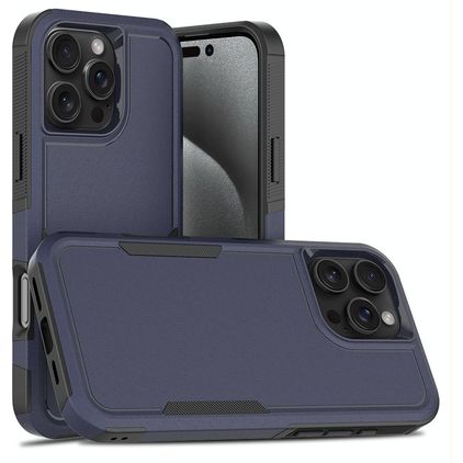 Mobigear Heavy Armor iPhone 16 Pro Max Hülle Hardcase Backcover Stoßfest - Dunkelblau