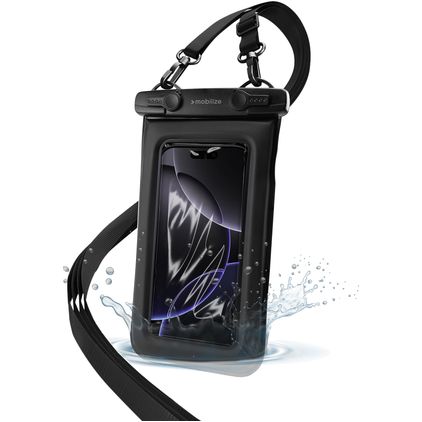 Mobilize Floating Bag TPU (flexibel) Wasserfest Hülle (max 19 cm x 11 cm) - Schwarz
