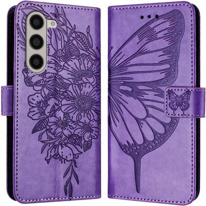 Mobigear Butterfly Samsung Galaxy Z Fold 6 Hülle Klapphülle Geldbörse - Lila