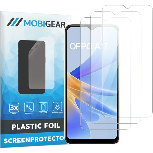 Mobigear OPPO A17 Displayschutz Schutzfolie - Hüllenfreundlich (3er Pack)