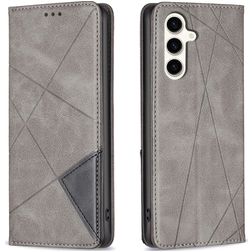 Mobigear Rhombus Slim Samsung Galaxy S23 FE Klapphülle - Grau