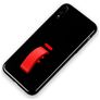 Mobigear Rubber Ring iPhone XS Max Hülle Hardcase Backcover mit Ringhalter - Schwarz