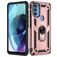 Mobigear Armor Ring Motorola Moto G71 5G Hülle Hardcase Backcover Stoßfest mit Ringhalter - Roségold