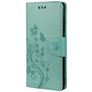 Mobigear Flowers Samsung Galaxy A53 Hülle Klapphülle Geldbörse - Türkis
