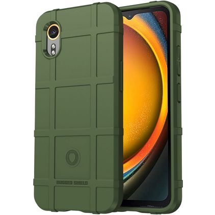 Mobigear Rugged Shield Samsung Galaxy Xcover 7 Hülle Flexibles TPU Backcover Stoßfest - Grün