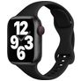 Mobigear Sport Slim Silikon Apple Watch Armband Drückerschließe - 49/46/45/44 mm - Schwarz