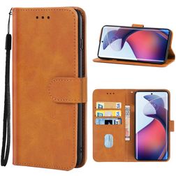 Mobigear Wallet Motorola Moto G72 Hülle Klapphülle Geldbörse - Braun
