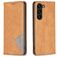 Mobigear Rhombus Slim Samsung Galaxy S25 Plus Hülle Klapphülle - Cognac