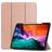 Mobigear Tri-Fold Gel iPad Pro 12.9 Zoll (2021) Hülle TPU,Kunstleder Klapphülle + Stifthalter - Roségold