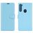 Mobigear Classic Motorola One Fusion Plus Hülle Klapphülle Geldbörse - Blau