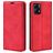 Mobigear Retro Slim Motorola Moto E13 Hülle Klapphülle Geldbörse - Rot