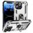 Mobigear Armor Ring iPhone 16 Pro Hülle Hardcase Backcover Stoßfest mit Ringhalter - Silber