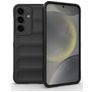 Mobigear Bumpy Samsung Galaxy S25 Hülle Flexibles TPU Backcover - Schwarz