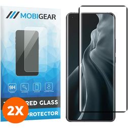 Mobigear Premium Xiaomi Mi 11 Panzerglas Gehärtetes Glas Displayschutz - Hüllenfreundlich - Schwarz (2er Pack)