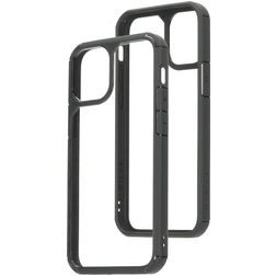 Mobiparts Rugged Clear iPhone 12 Mini Hardcase Backcover Shockproof - Transparent / Schwarz