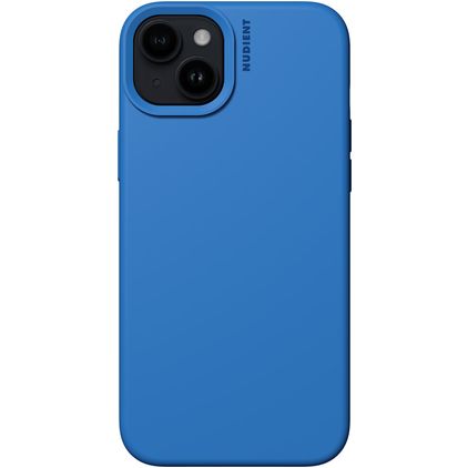 Nudient Base iPhone 15 Plus Silikon Backcover - Vibrant Blue