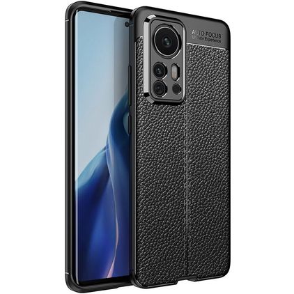 Mobigear Luxury Xiaomi 12 Pro TPU (flexibel) Backcover - Schwarz