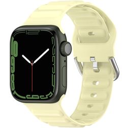 Mobigear Bumpy Silikon Apple Watch Armband Dornschließe - 49/46/45/44 mm - Gelb