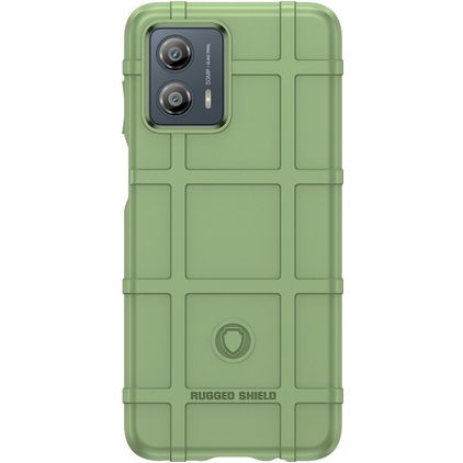 Mobigear Rugged Shield Motorola Moto G53 5G Hülle Flexibles TPU Backcover Stoßfest - Grün