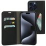 Mobiparts Classic Wallet iPhone 15 Pro Max Hülle Klapphülle Geldbörse - Schwarz