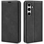 Mobigear Retro Slim Samsung Galaxy S24 FE Hülle Klapphülle Geldbörse - Schwarz